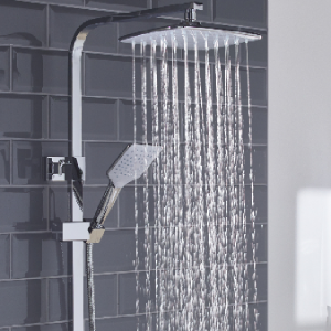 Rainfall shower with water