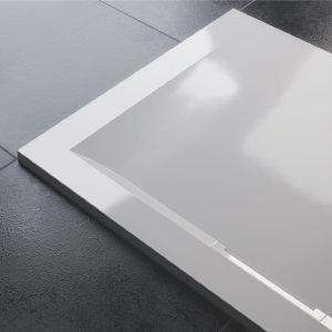 Corner of a square shower tray